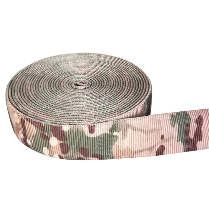 Woodland Camouflage Polyester Webbing